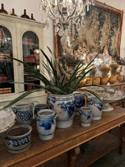 Antique German Salt Glazed Confit Pots