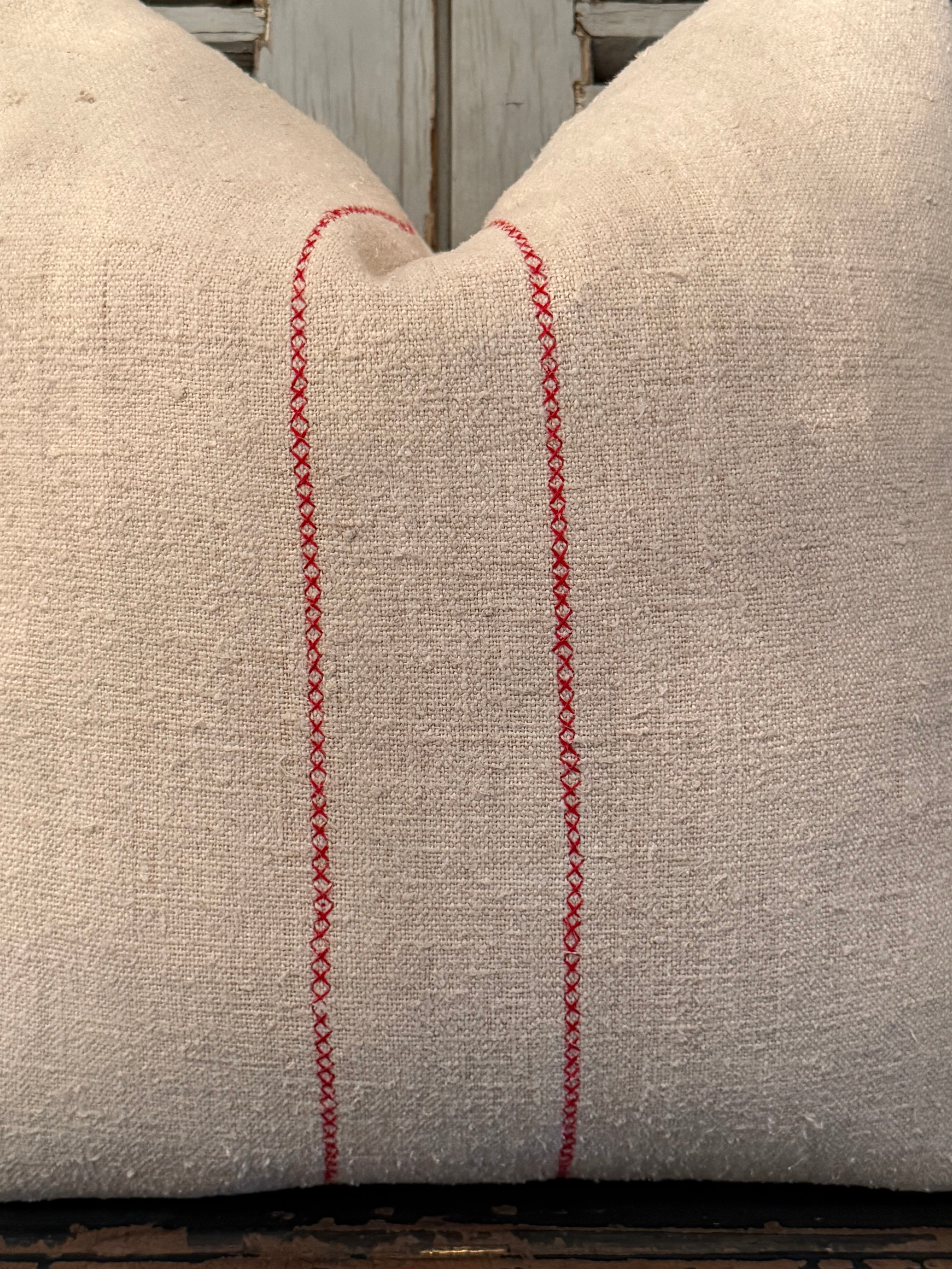 Antique Grainsack Cushion - 50cmW x 50cmH