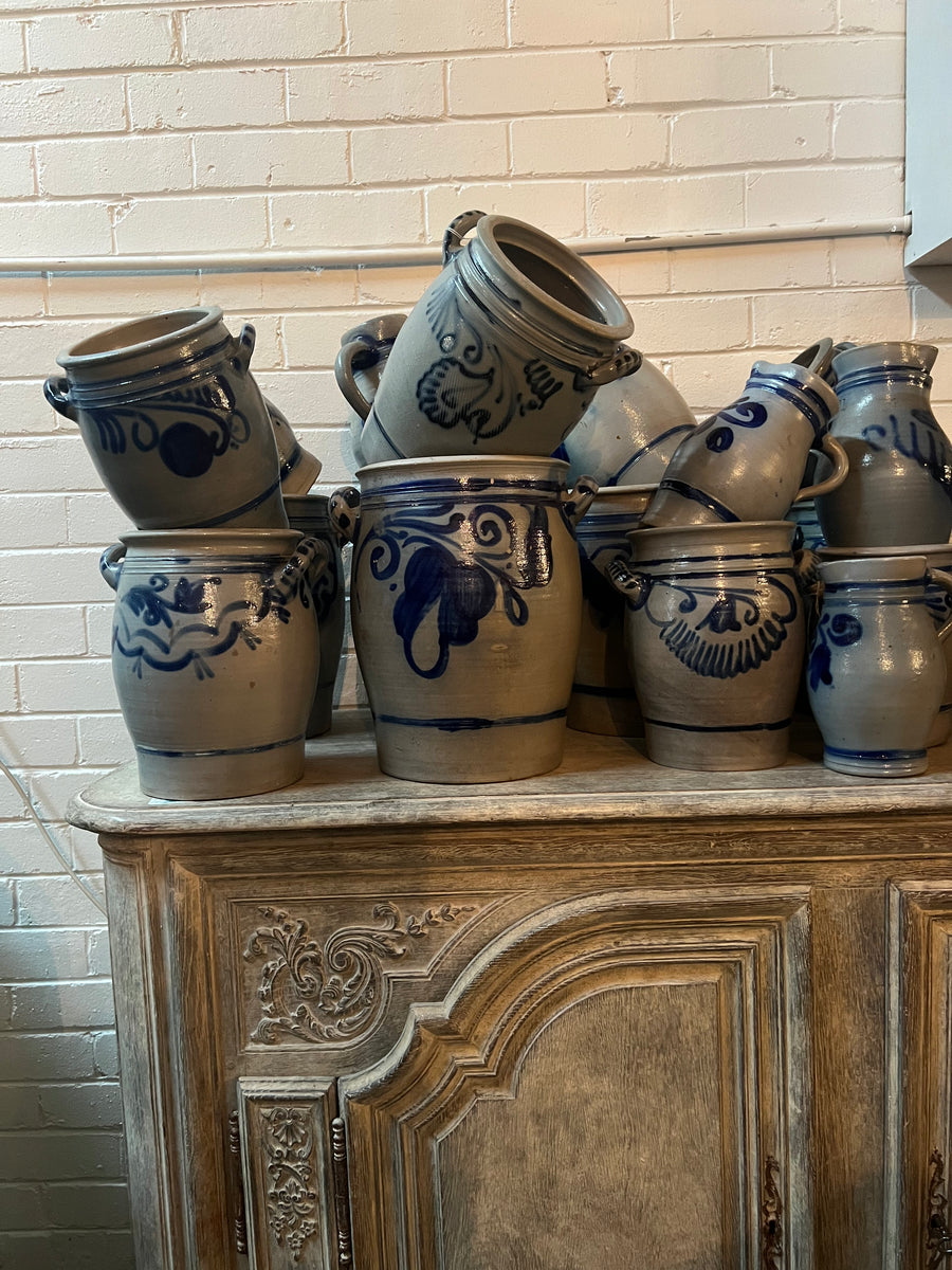 Antique German Salt Glazed Confit Pots