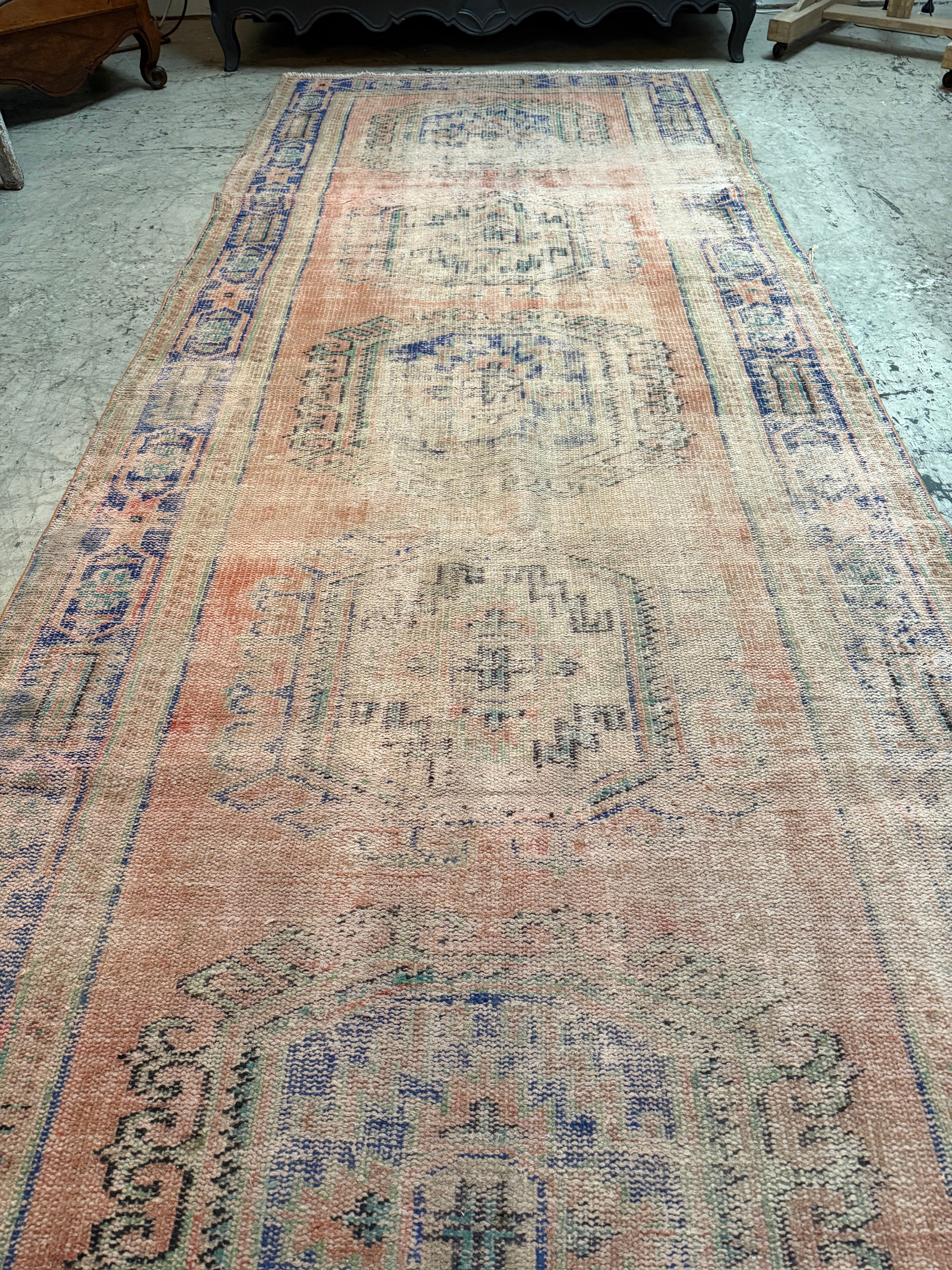 Vintage Turkish Runner - 339cmL x 127cmW