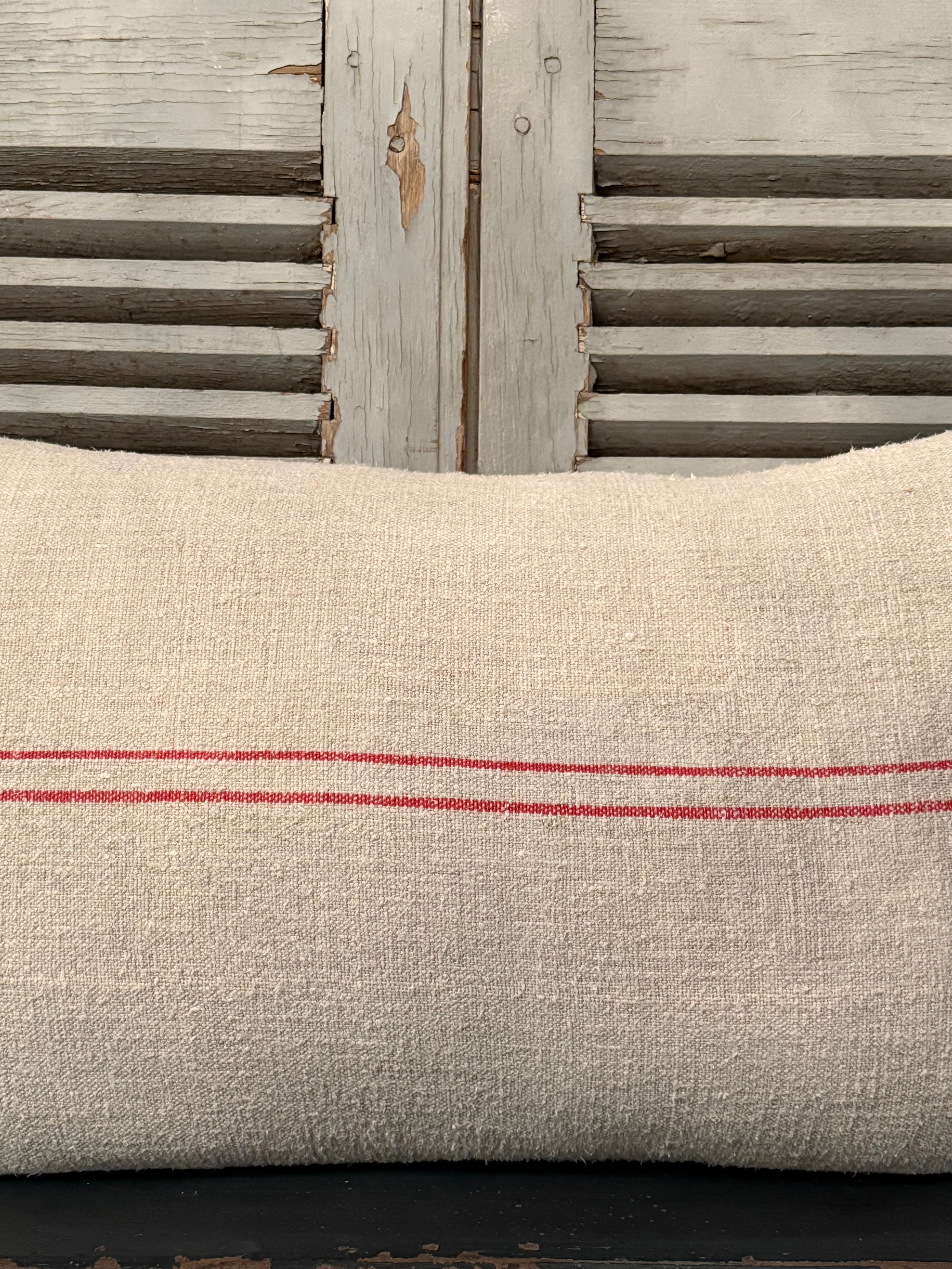 Antique Grainsack Cushion - 60cmW x 25cmH