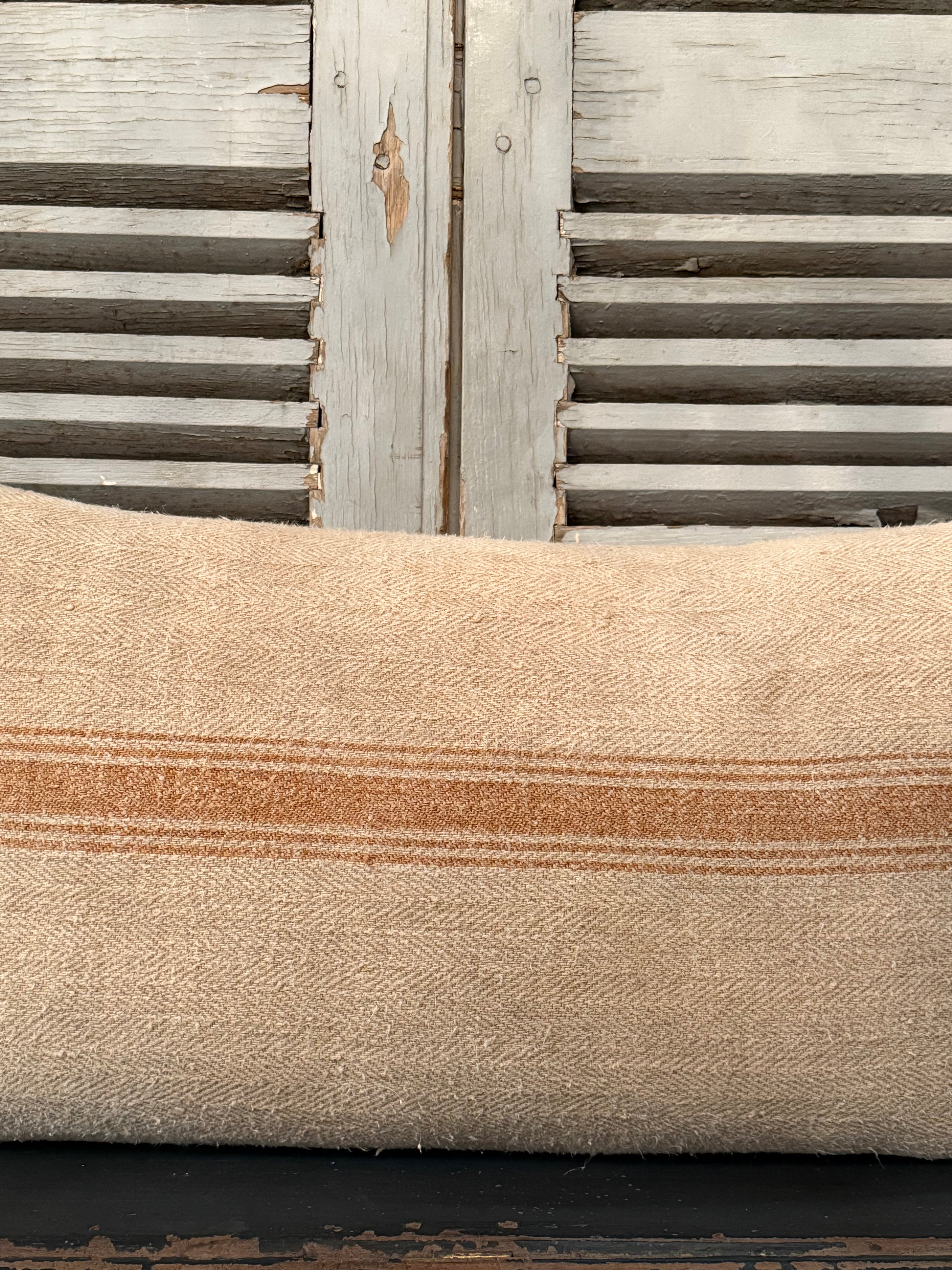 Antique Grainsack Cushion - 60cmW x 35cmH