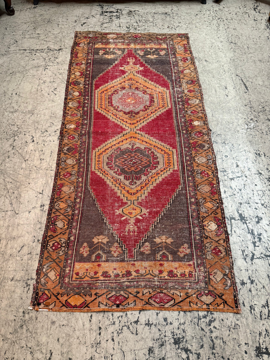 Vintage Turkish Rug - 209cmL x 97cmW