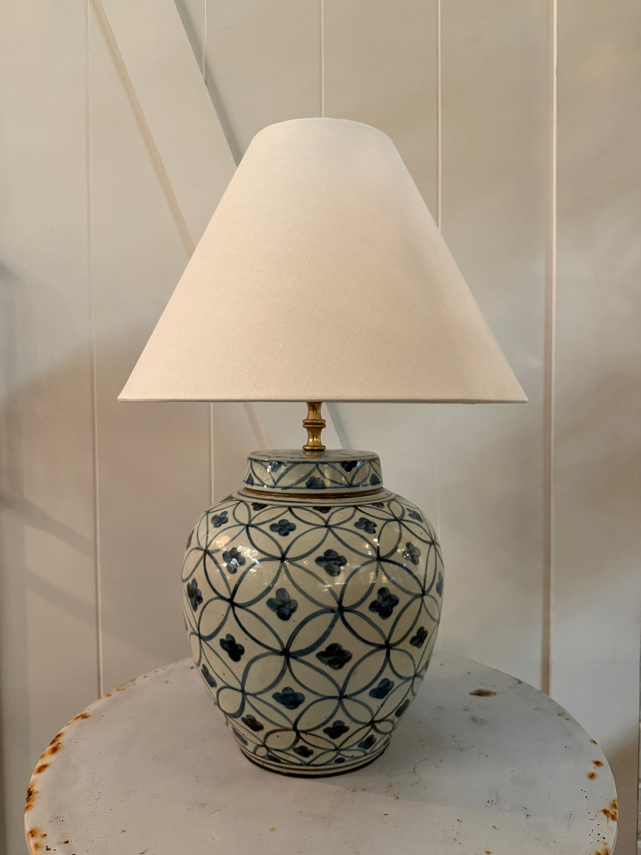 Antique Blossom Ginger Jar Lamp