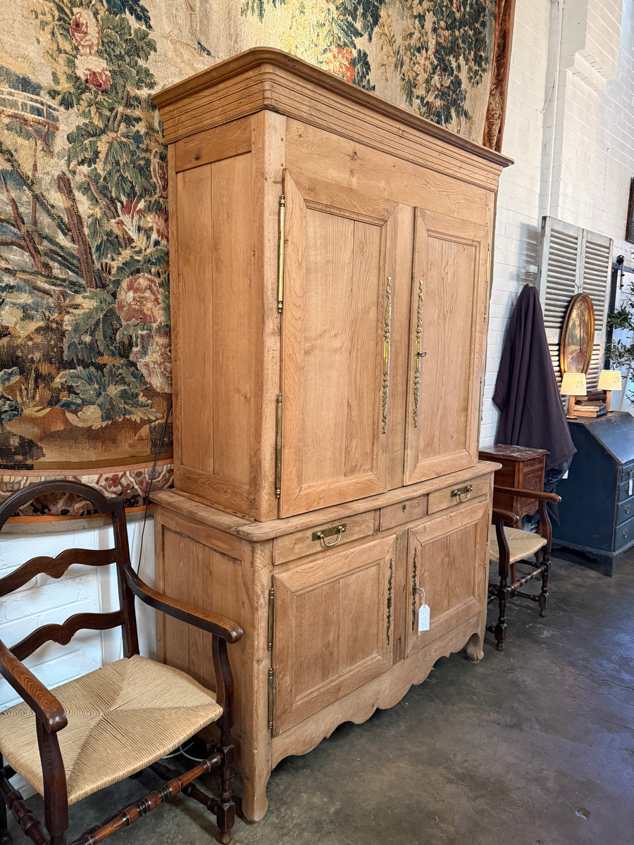 19th Century Bleached Buffet Deux Corps