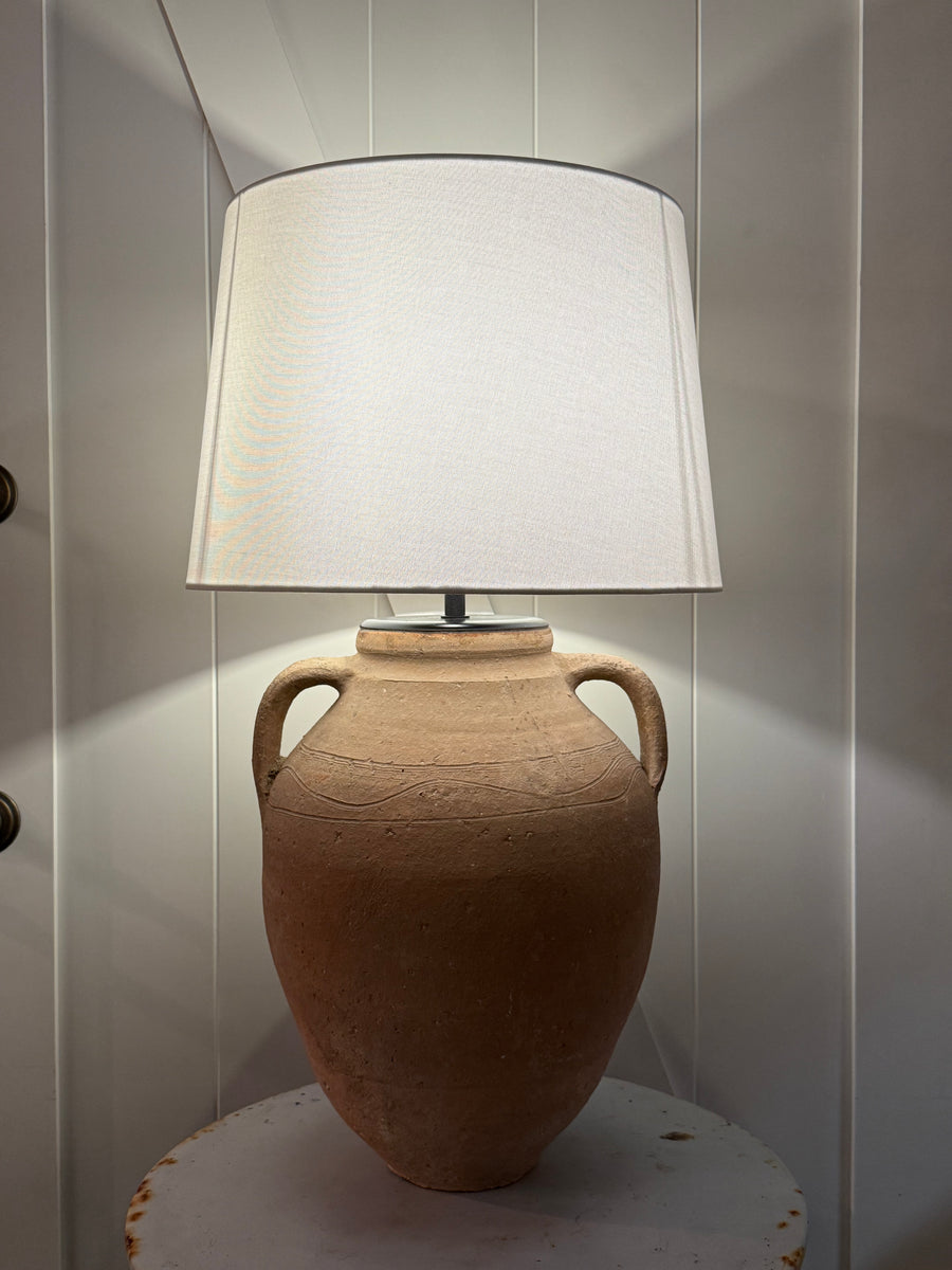 A Fabulous Antique Terracotta Lamp