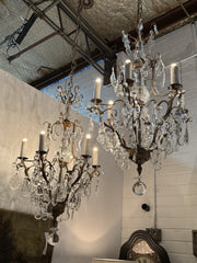 French Style Aged Brass Chandelier