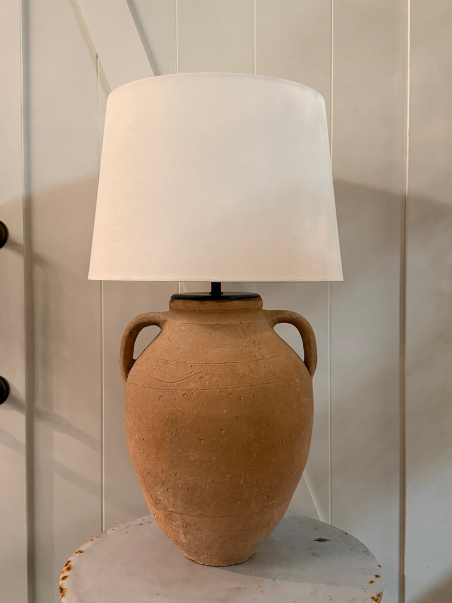 A Fabulous Antique Terracotta Lamp