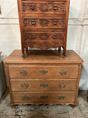 19th Century Louis XV Bleached Oak Commode