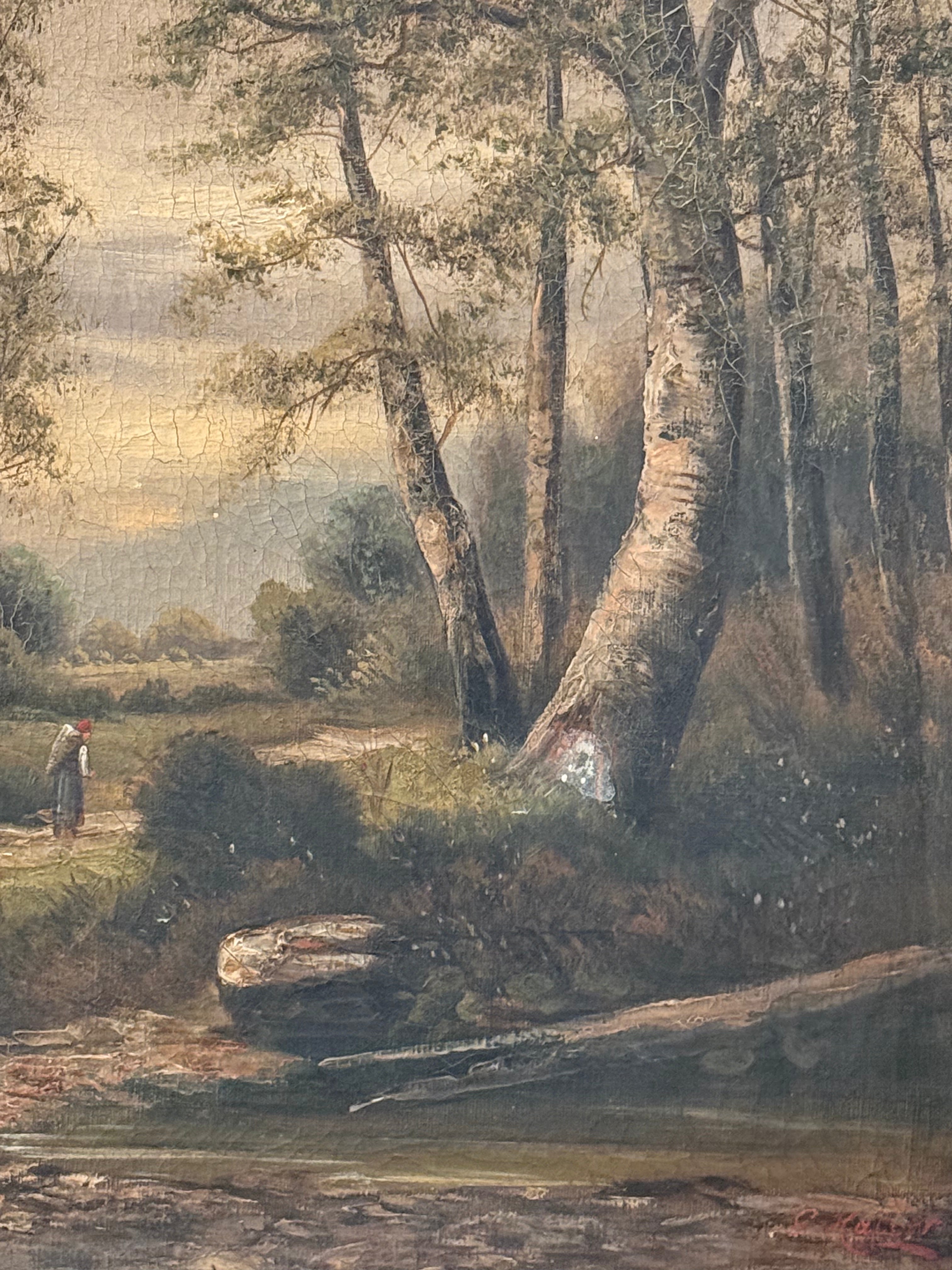 19th Century Oil On Linen By Georg Haller