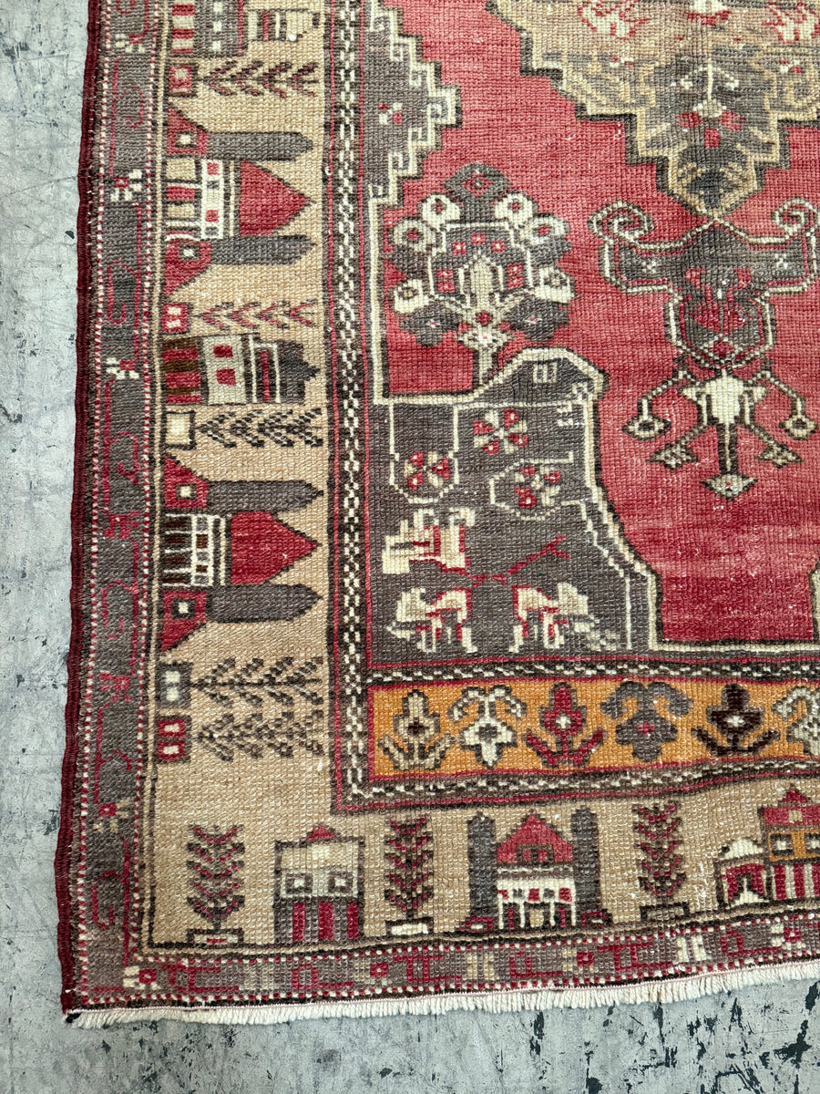 Vintage Turkish Rug - 205cmL x 111cmW