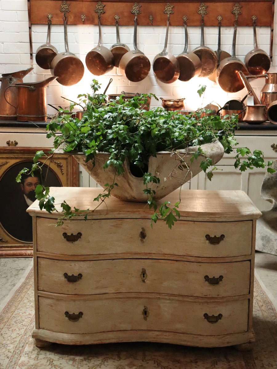 18th Century French Pine Serpentine Commode