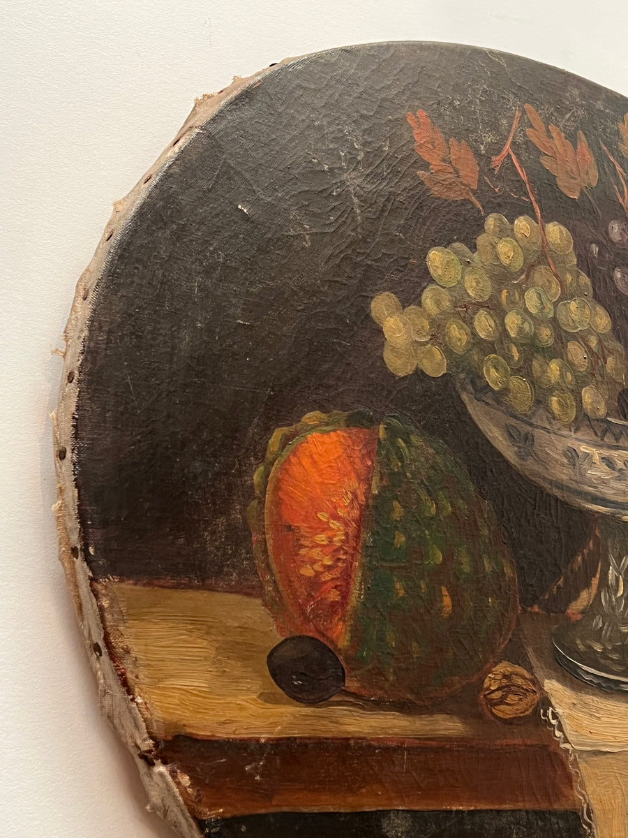 19th Century Oval Dutch Still Life Painting
