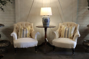 19th Century French Napoleon Button Backs