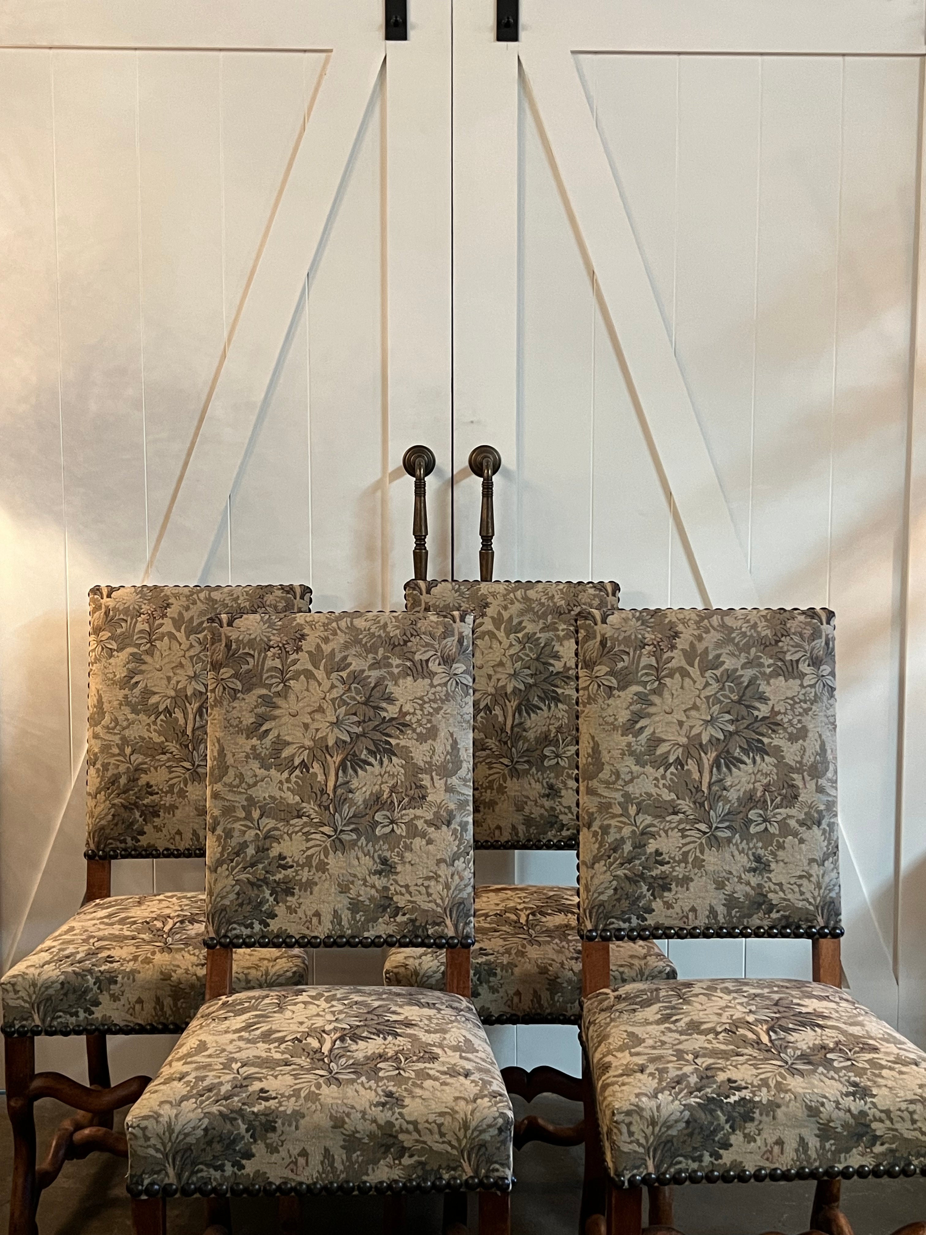 19th Century French Louis XIII Revival Dining Chairs