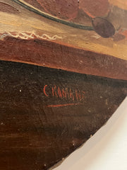 19th Century Oval Dutch Still Life Painting