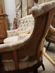 19th Century French Deconstructed Button Backs