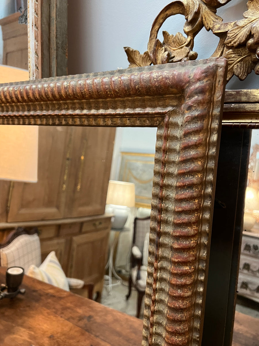 1920's Ripple Giltwood Mirror