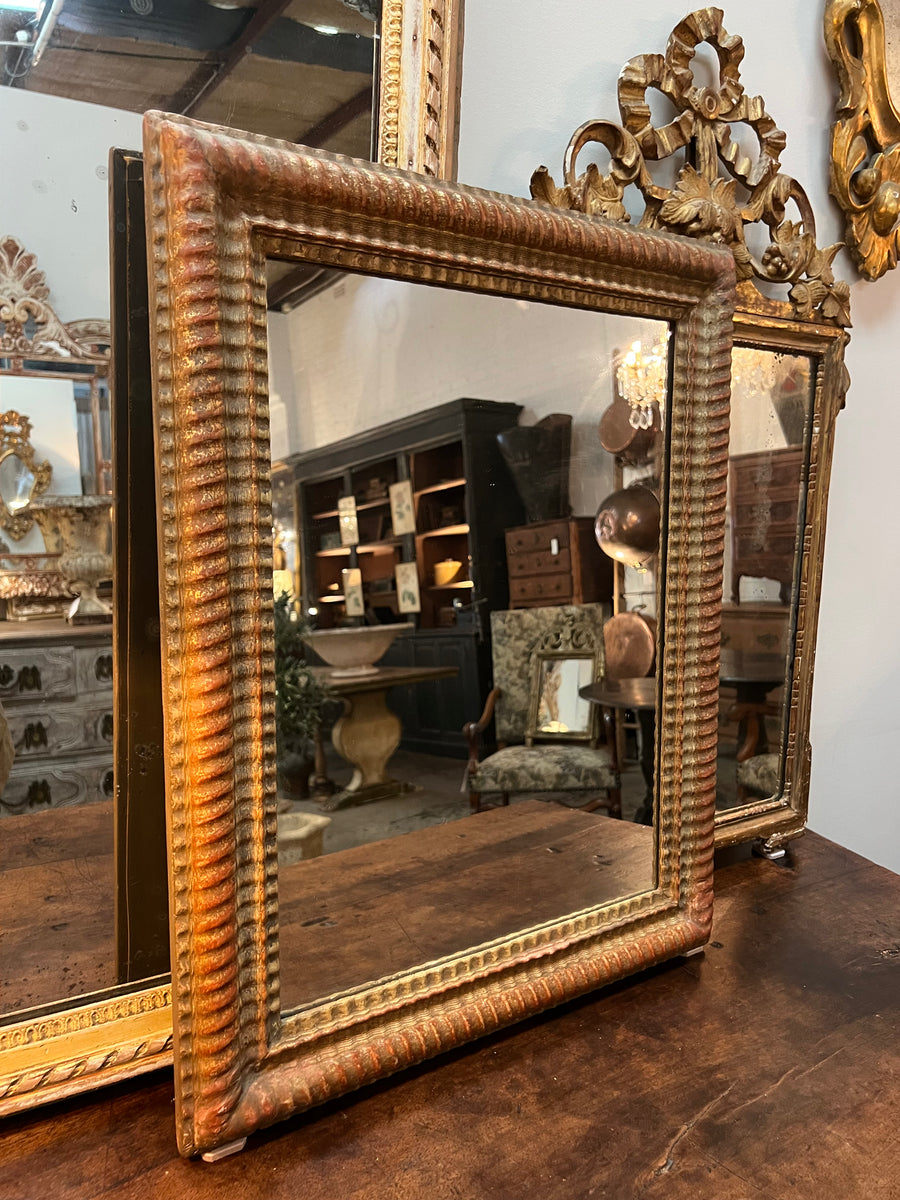 1920's Ripple Giltwood Mirror