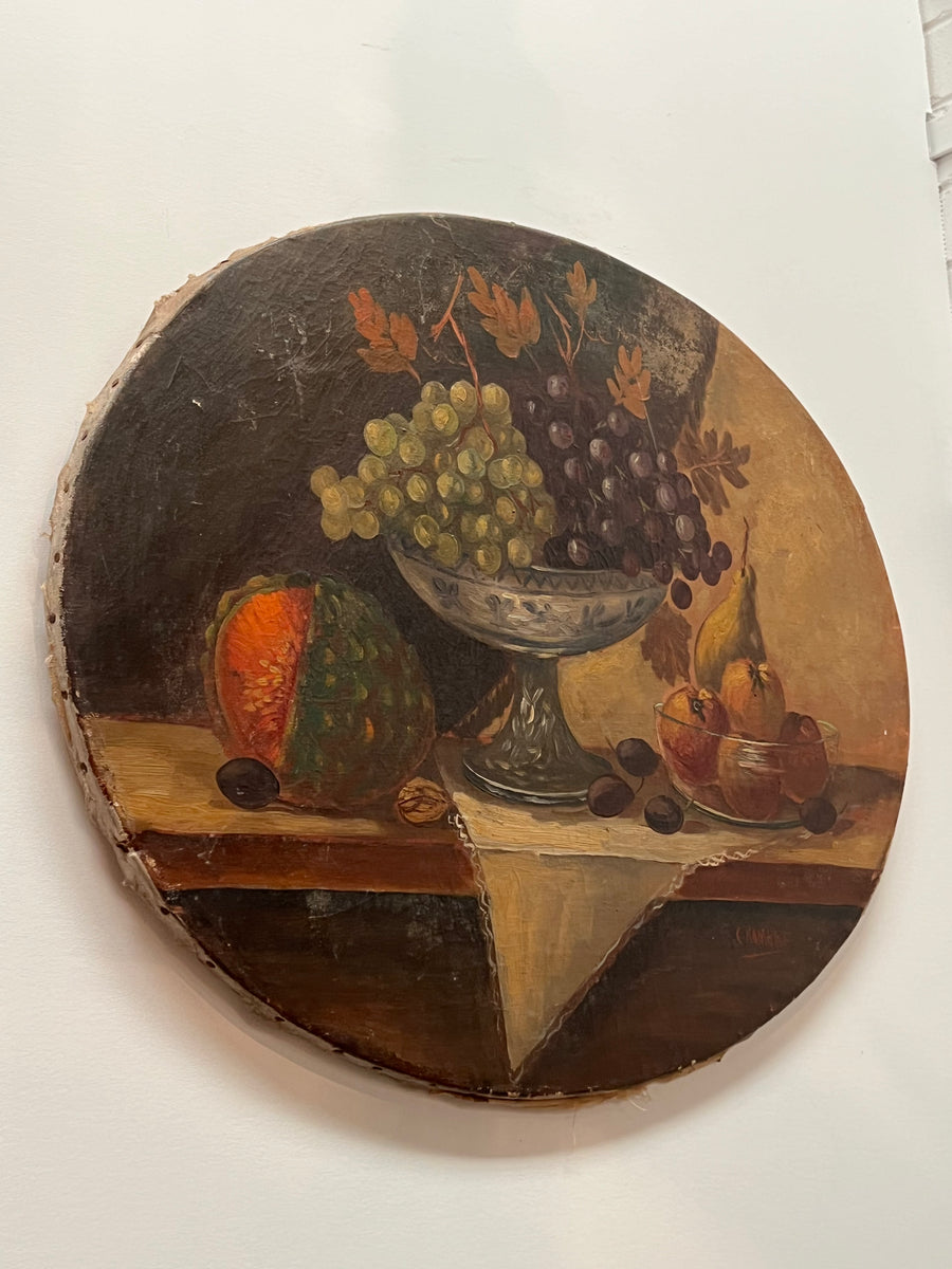 19th Century Oval Dutch Still Life Painting