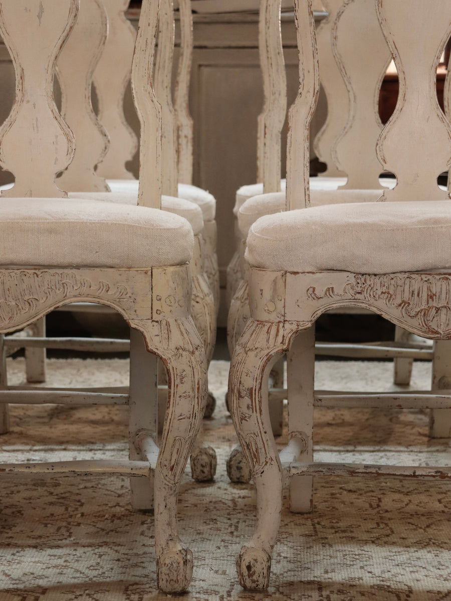 A Set Of 6 18th Century Swedish Dining Chairs