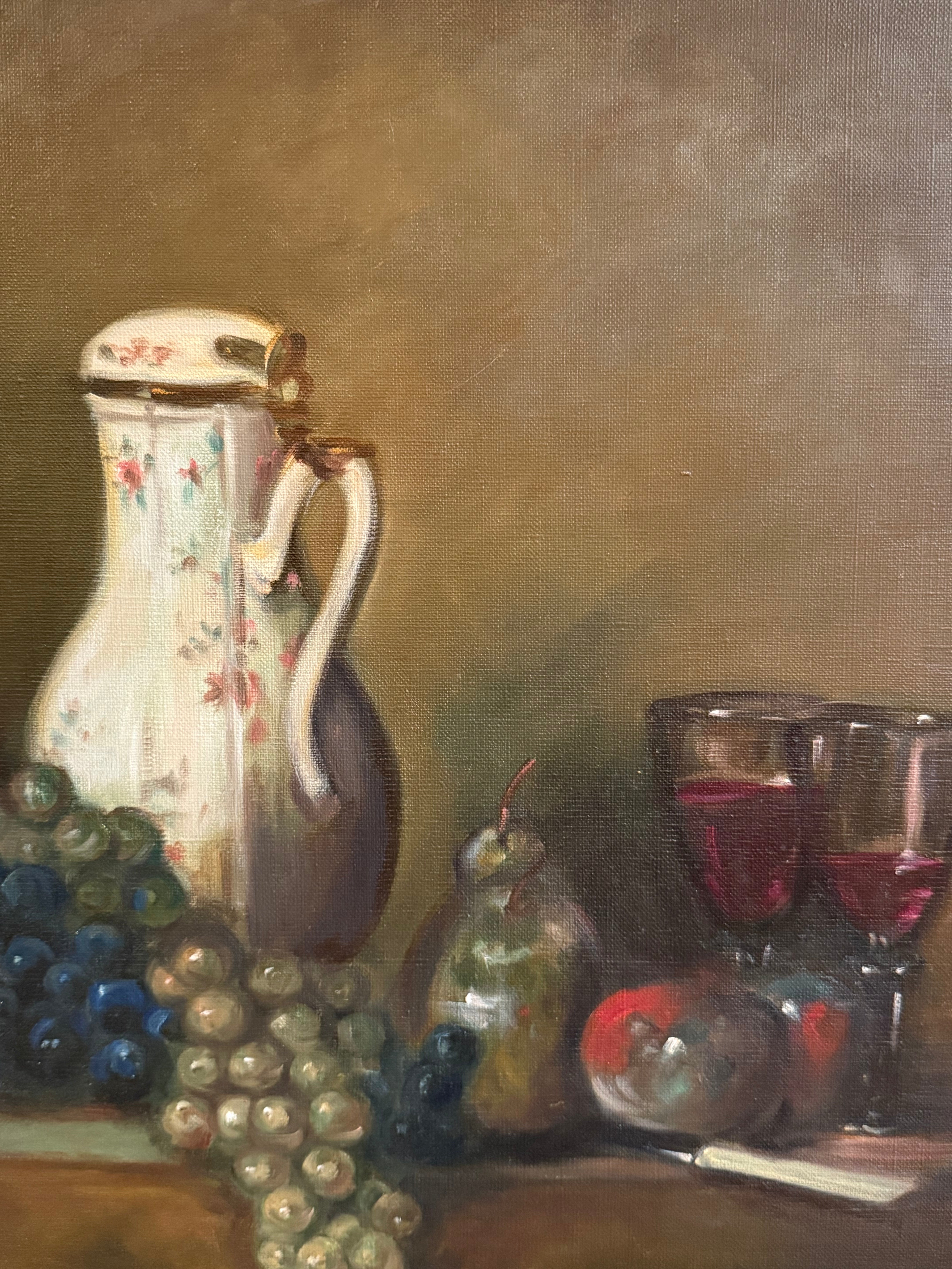 Vintage Oil On Canvas in the manner of  “Jean Siméon Chardin”