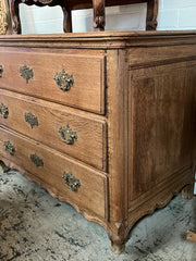 19th Century Louis XV Bleached Oak Commode