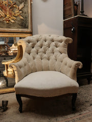 19th Century French Deconstructed Button Backs
