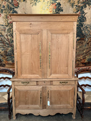 19th Century Bleached Buffet Deux Corps