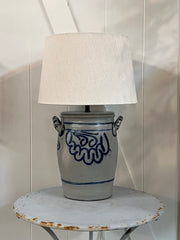 Antique German Stoneware Lamp 3